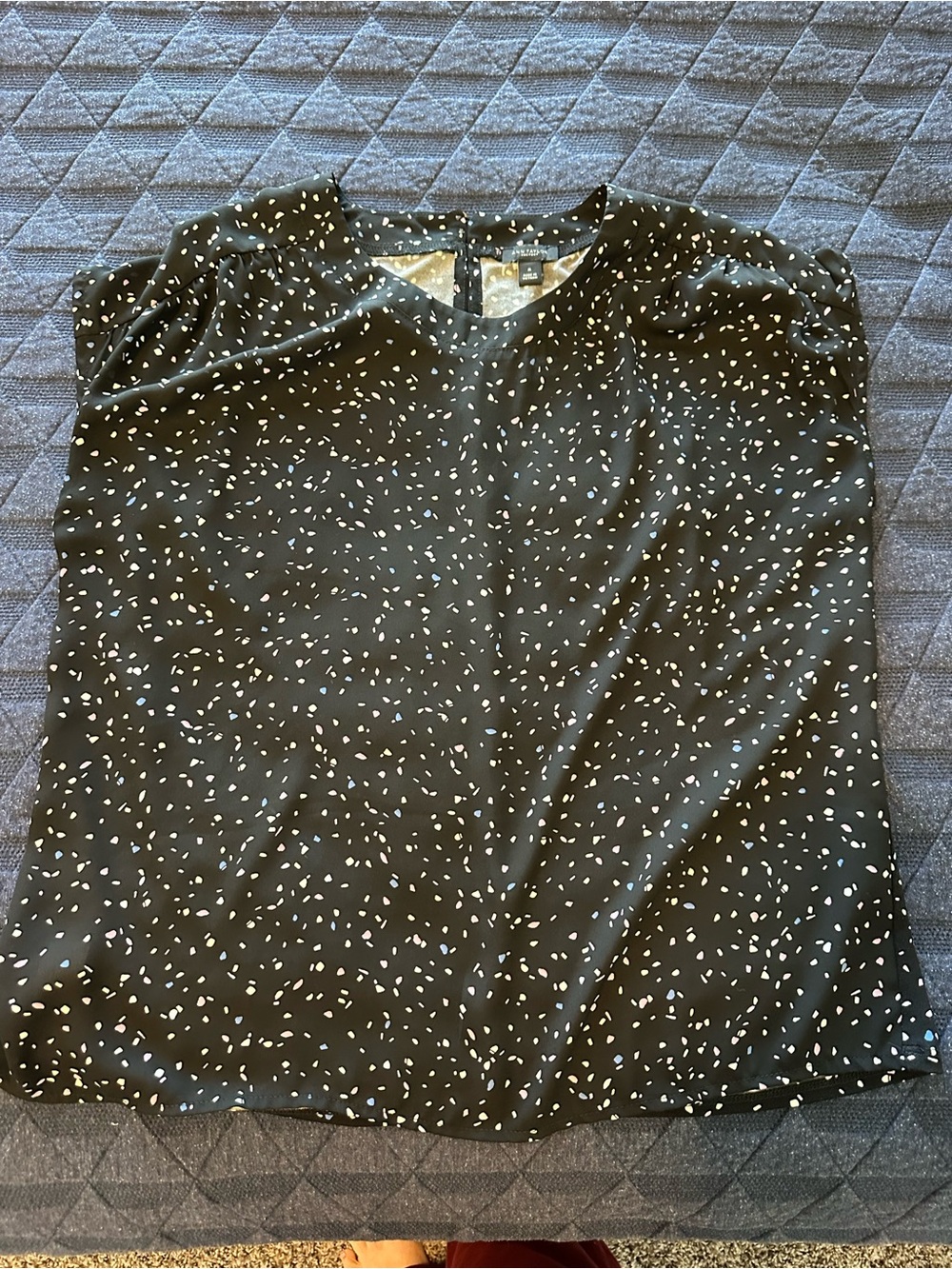 Ann Taylor Factory Black Print Top